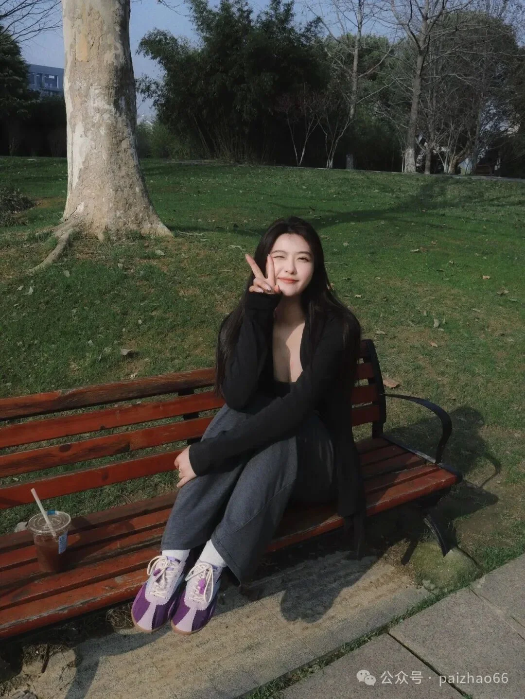 公园拍照姿势